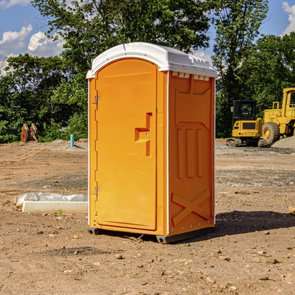 how often are the porta potties cleaned and serviced during a rental period in Fairmount IL